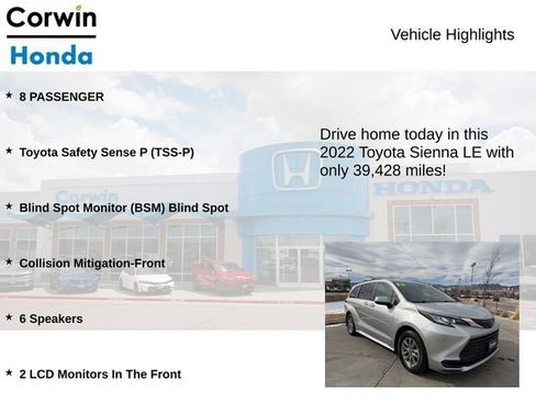 Used 2022 Toyota Sienna LE image 7