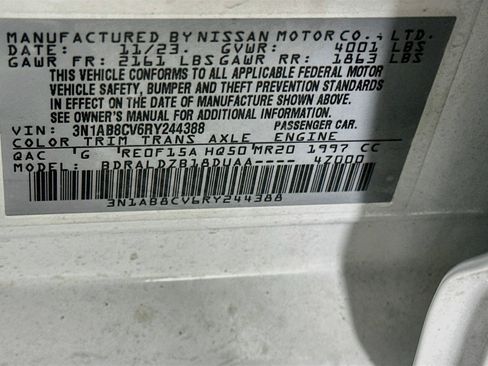 Used 2024 Nissan Sentra SV w/ All-Weather Package FWD image 12