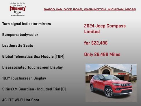 Used 2024 Jeep Compass Limited AWD/4WD image 30
