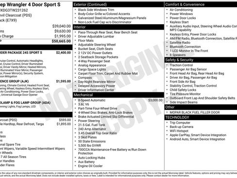 New 2026 Jeep Wrangler Unlimited Sport AWD/4WD image 24