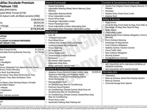 Used 2023 Cadillac Escalade Premium Luxury Platinum image 6