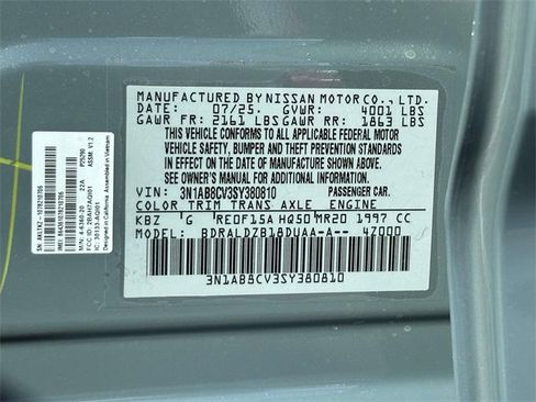 New 2025 Nissan Sentra SV w/ All-Weather Package image 25