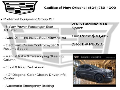 Certified 2023 Cadillac XT4 Sport FWD image 7