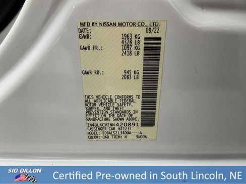 Used 2022 Nissan Altima 2.5 SR image 15