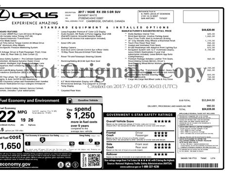 Used 2017 Lexus RX 350 AWD w/ Premium Package image 55