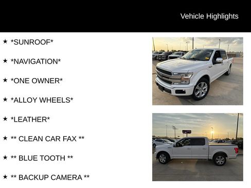 Used 2018 Ford F150 Platinum w/ Equipment Group 701A Luxury RWD image 4
