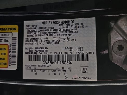 Used 2018 Ford Fusion SE w/ Equipment Group 201A FWD image 31