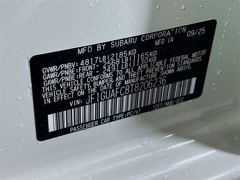 New 2026 Subaru Impreza 2.0i Sport image 25