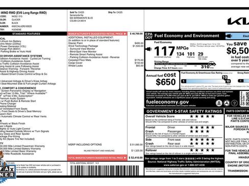Used 2024 Kia EV6 Wind w/ Wind Technology Package RWD image 4