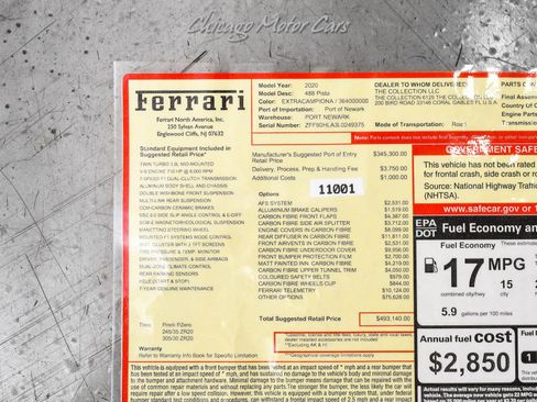 Used 2020 Ferrari 488 Pista Coupe image 61