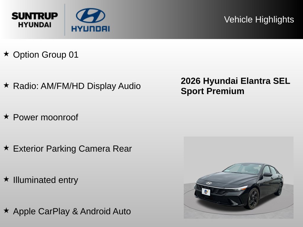 Used 2026 Hyundai Elantra SEL Sport Premium FWD image 8