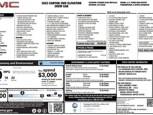Used 2023 GMC Canyon Elevation w/ Convenience Package RWD image 2