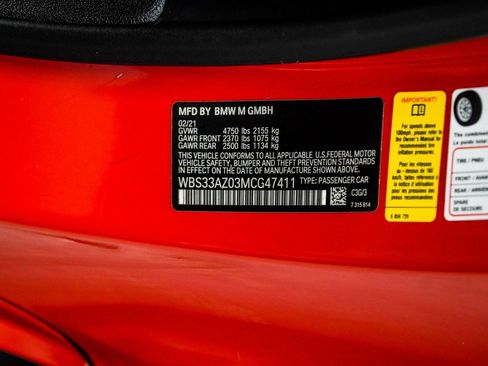 Used 2021 BMW M4 Competition w/ M Carbon Exterior Package RWD image 40