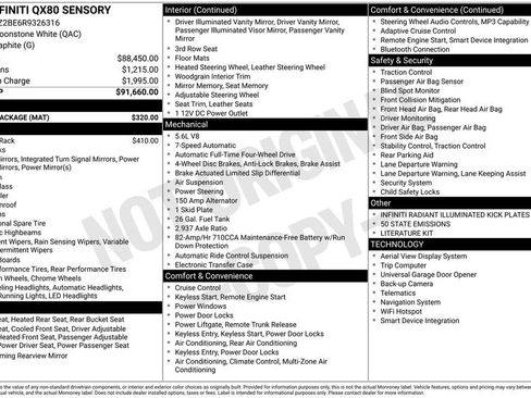 Used 2024 INFINITI QX80 Sensory w/ Cargo Package image 28