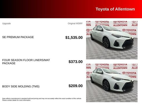 Used 2018 Toyota Corolla SE w/ SE Premium Package FWD image 5