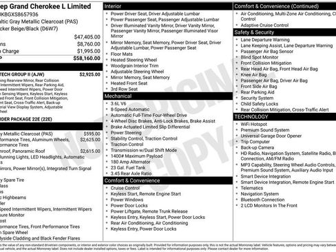 Certified 2025 Jeep Grand Cherokee L Limited w/ Luxury Tech Group II AWD/4WD image 3