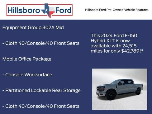 Used 2024 Ford F150 XLT w/ Equipment Group 302A MID AWD/4WD image 13