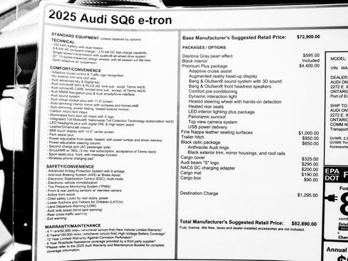 New 2025 Audi SQ6 e-tron Premium Plus image 27
