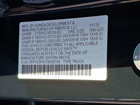 New 2026 Honda Ridgeline RTL image 10