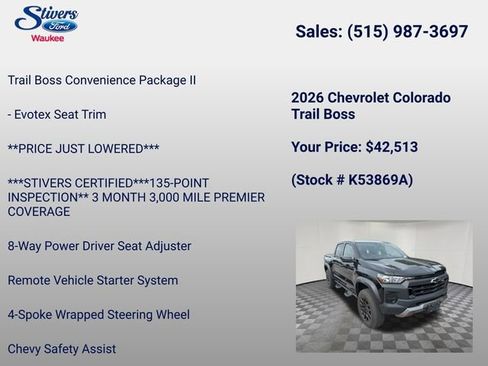 Used 2026 Chevrolet Colorado Trail Boss AWD/4WD image 22