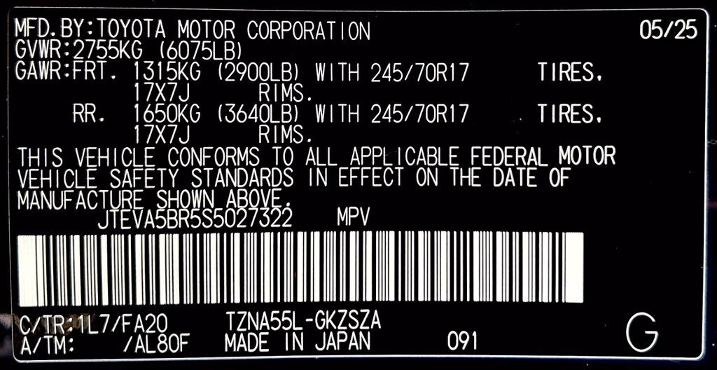 Certified 2025 Toyota 4Runner SR5 AWD/4WD image 24
