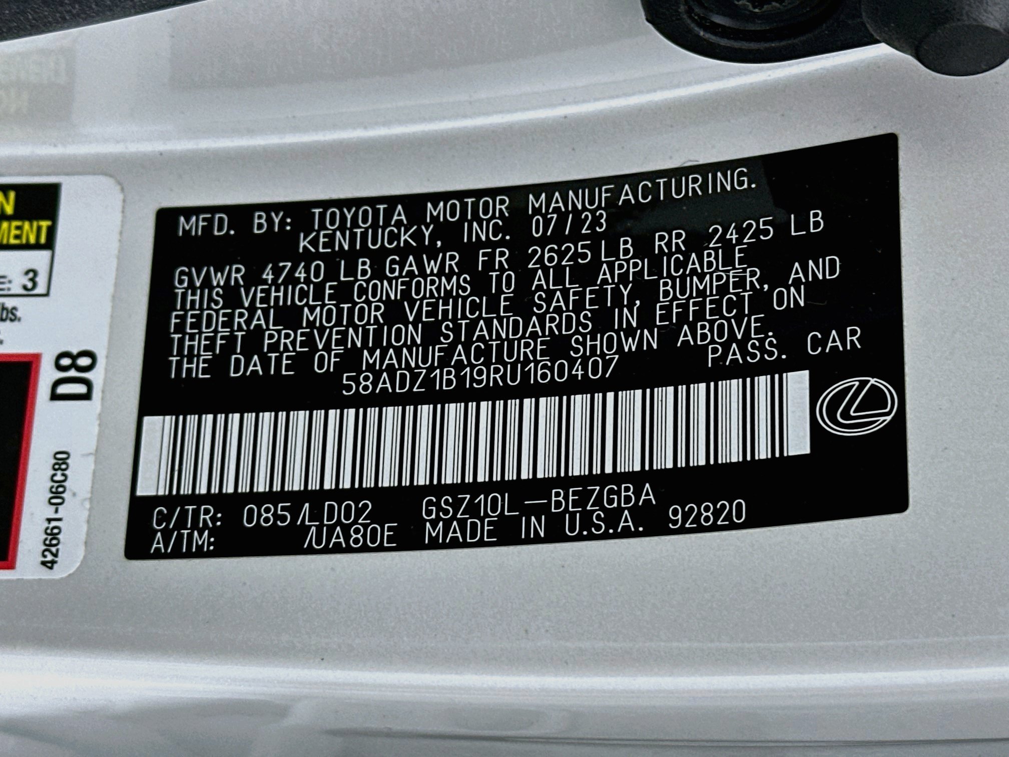 Used 2024 Lexus ES 350 w/ Premium Package FWD image 12