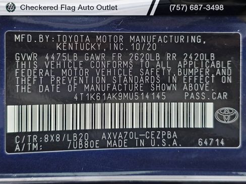 Used 2021 Toyota Camry XSE image 51