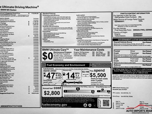 Used 2026 BMW M5 w/ Carbon Package image 99