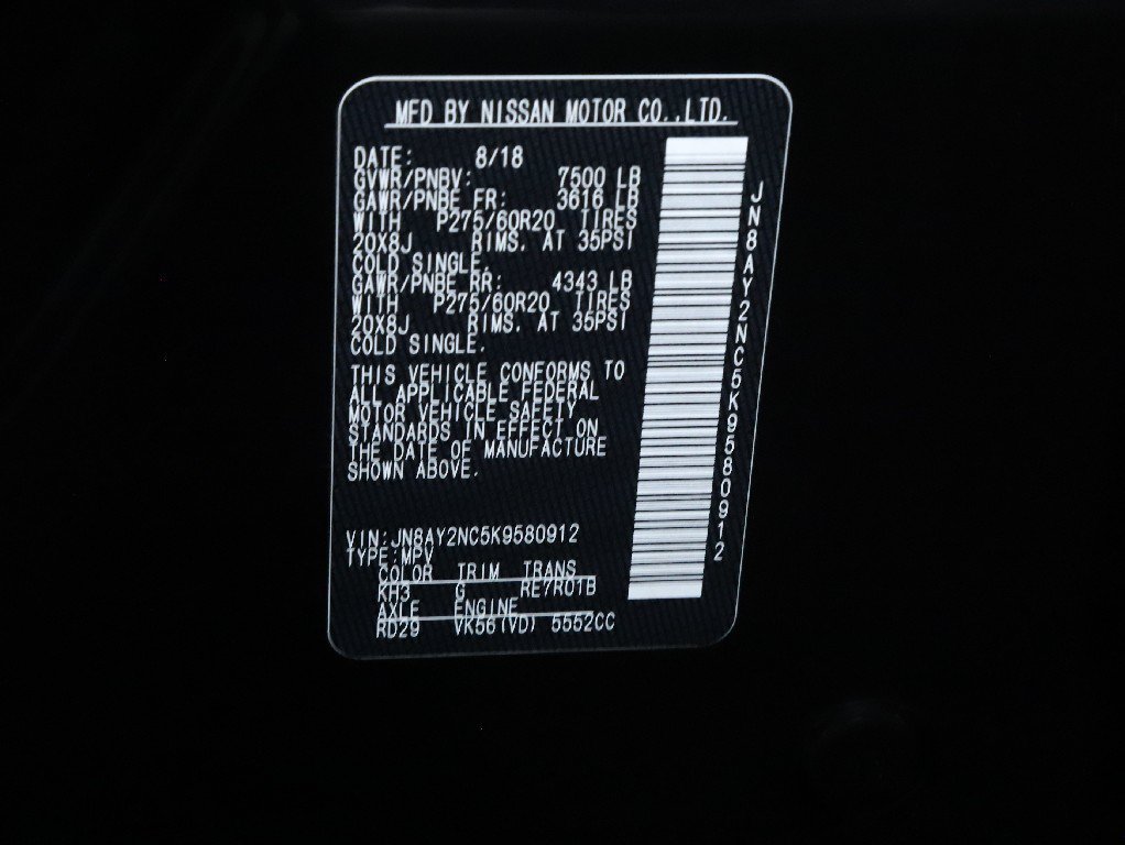 Used 2019 Nissan Armada Platinum w/ Cargo Package AWD/4WD image 23