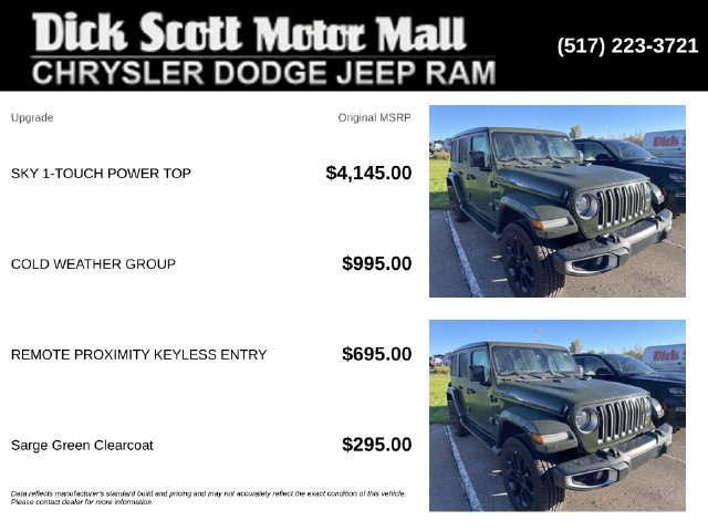 Used 2021 Jeep Wrangler Unlimited Sahara w/ Cold Weather Group AWD/4WD image 2