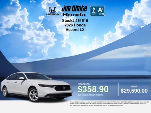 New 2026 Honda Accord LX image 7