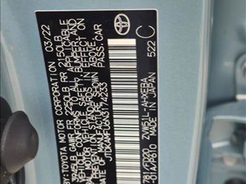 Certified 2022 Toyota Prius LE FWD image 23