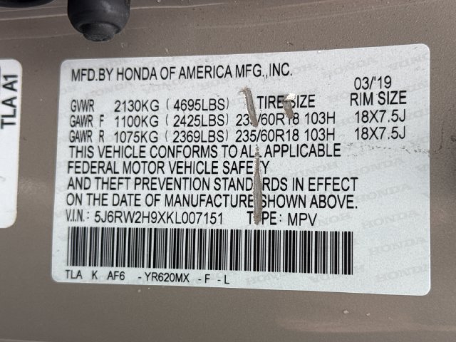 Used 2019 Honda CR-V Touring image 19