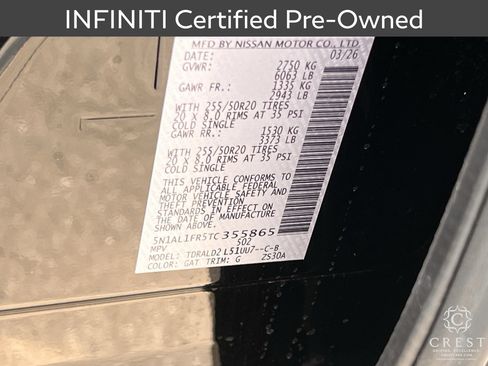 Certified 2026 INFINITI QX60 Luxe w/ Cargo Package FWD image 34