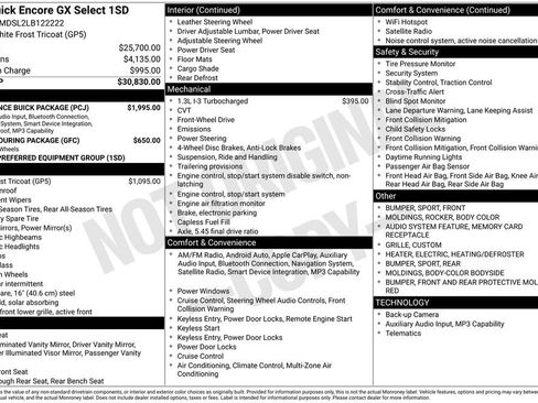 Used 2020 Buick Encore GX Select w/ Experience Buick Package image 5