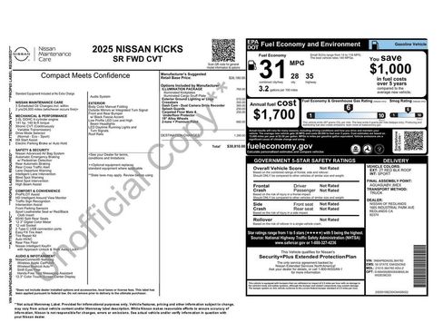 Used 2025 Nissan Kicks SR w/ Illumination Package FWD image 3