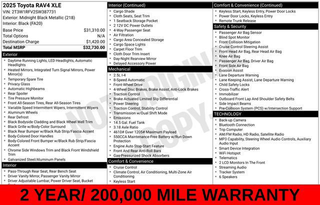Used 2025 Toyota RAV4 XLE FWD image 9