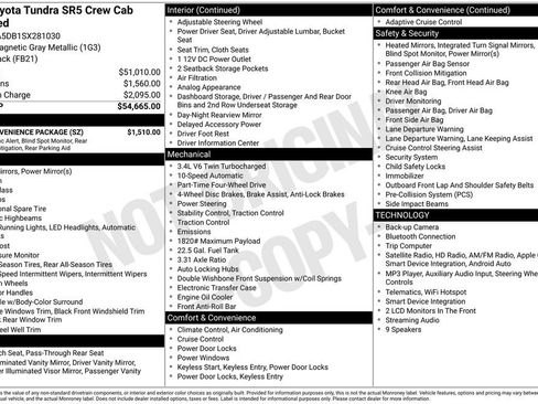 Used 2025 Toyota Tundra SR5 w/ SR5 Convenience Package AWD/4WD image 7