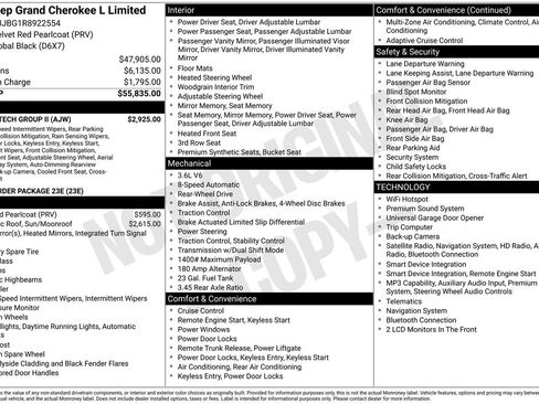 Used 2024 Jeep Grand Cherokee L Limited w/ Luxury Tech Group II RWD image 54