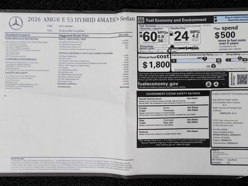 Used 2026 Mercedes-Benz E 53 AMG e 4MATIC Sedan image 3