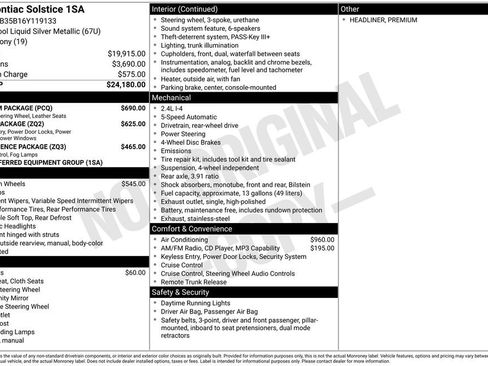Used 2006 Pontiac Solstice Convertible w/ Premium Package RWD image 31