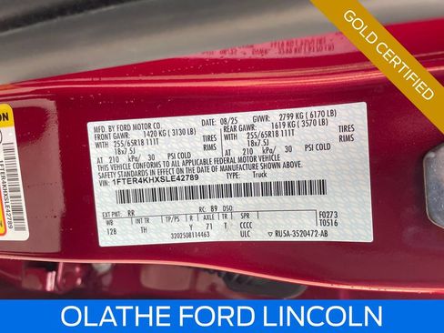 Certified 2025 Ford Ranger Lariat w/ Advanced Towing Package AWD/4WD image 15