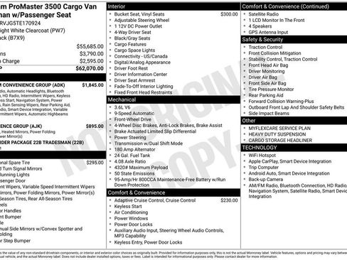 New 2026 RAM ProMaster 3500 w/ Premium Convenience Group image 2