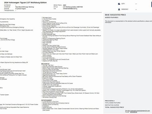 Used 2024 Volkswagen Tiguan Wolfsburg Edition image 34