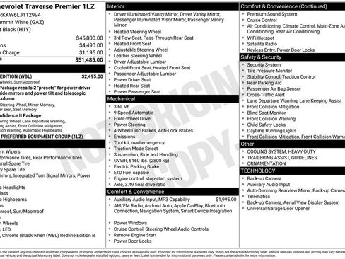 Used 2020 Chevrolet Traverse Premier w/ Redline Edition image 1