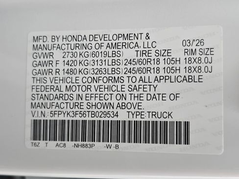 New 2026 Honda Ridgeline RTL image 35