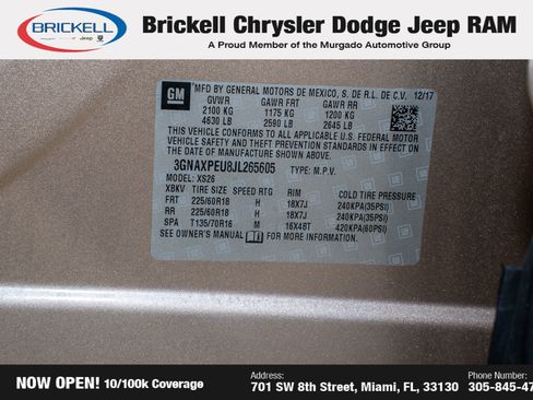 Used 2018 Chevrolet Equinox Premier w/ LPO, Cargo Package image 37