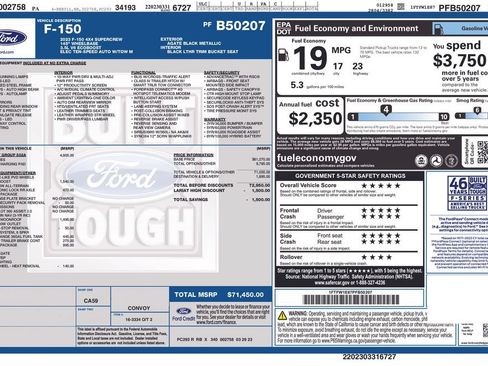 Certified 2023 Ford F150 Lariat w/ Equipment Group 502A High AWD/4WD image 46