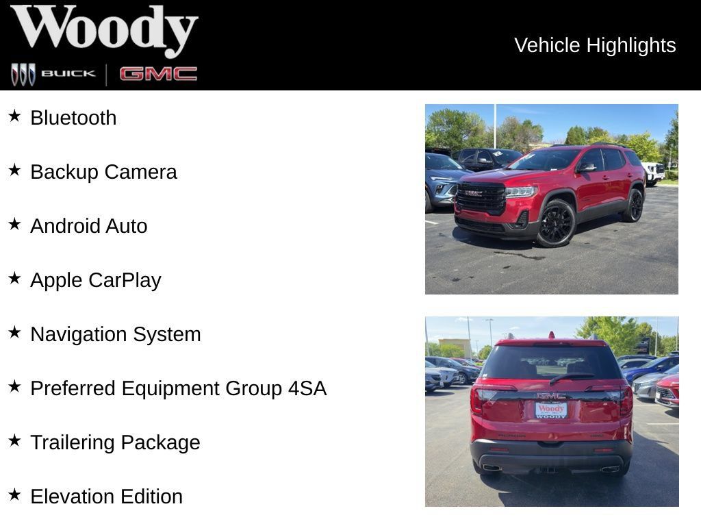 Certified 2023 GMC Acadia SLT w/ Elevation Edition AWD/4WD image 3