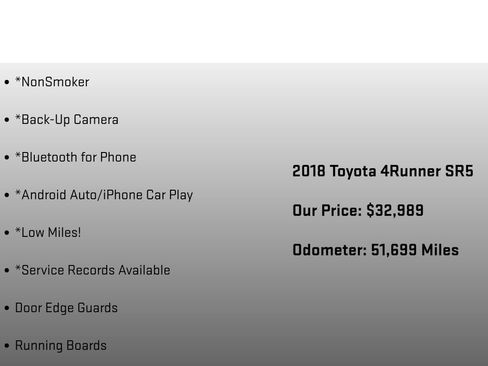 Used 2018 Toyota 4Runner SR5 AWD/4WD image 6